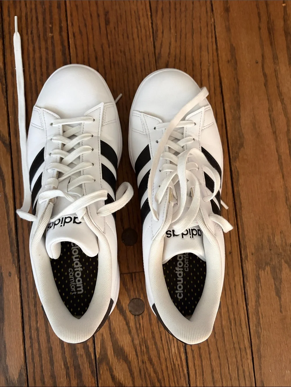 adidas white low